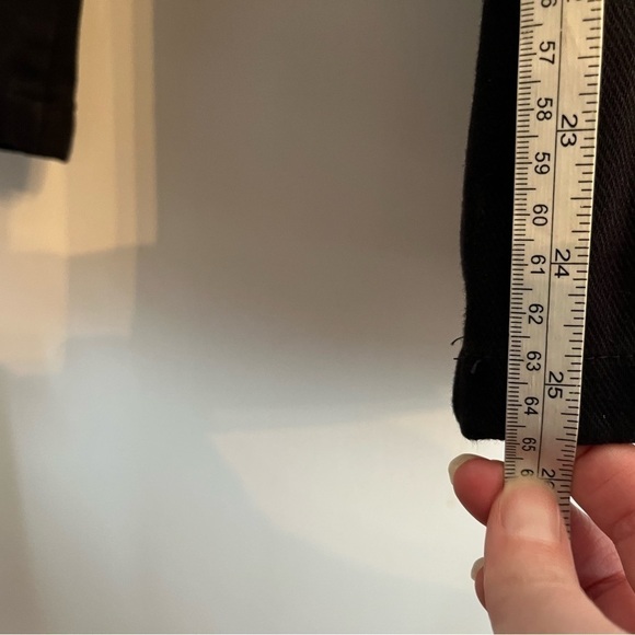 𝅺saint James Woman's Denim "1889"Jeans Size 14 Straight Leg Side Elastic Black - Picture 13 of 13